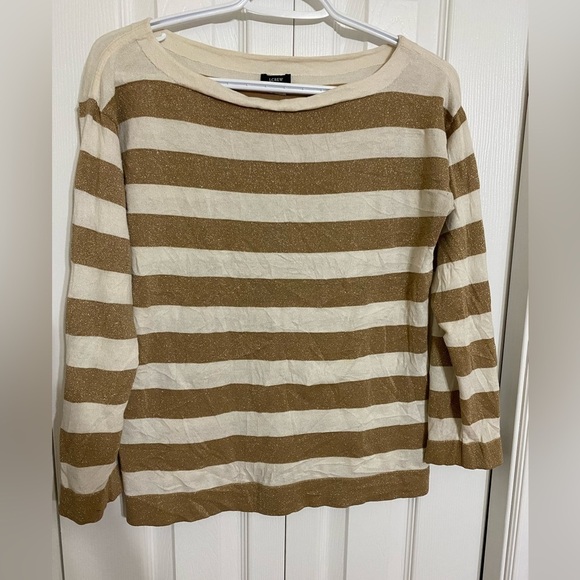 J. Crew Gold Metallic Wool Blend  Sweater size XS - Picture 1 of 3